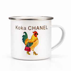 KOKA CHANEL EMAJLIRANA ŠALICA- KOKA CHANEL